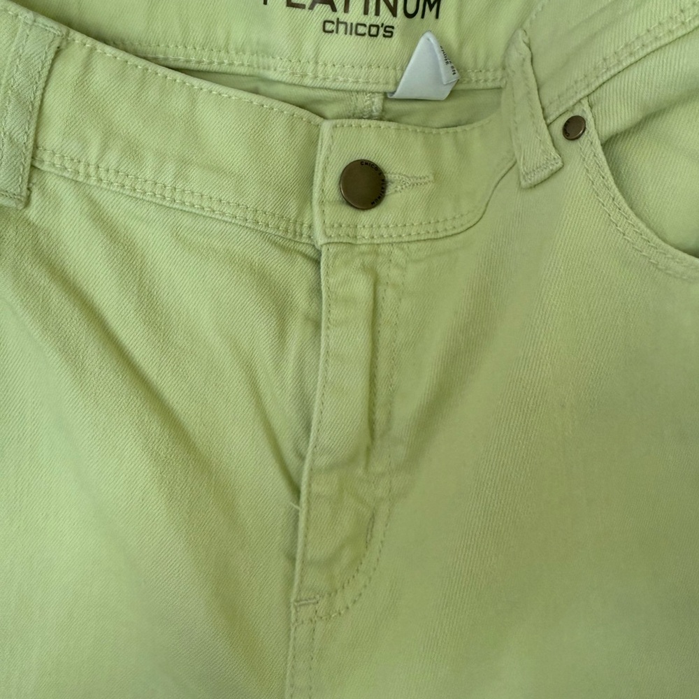 Chico's Platinum Soft Green Pants